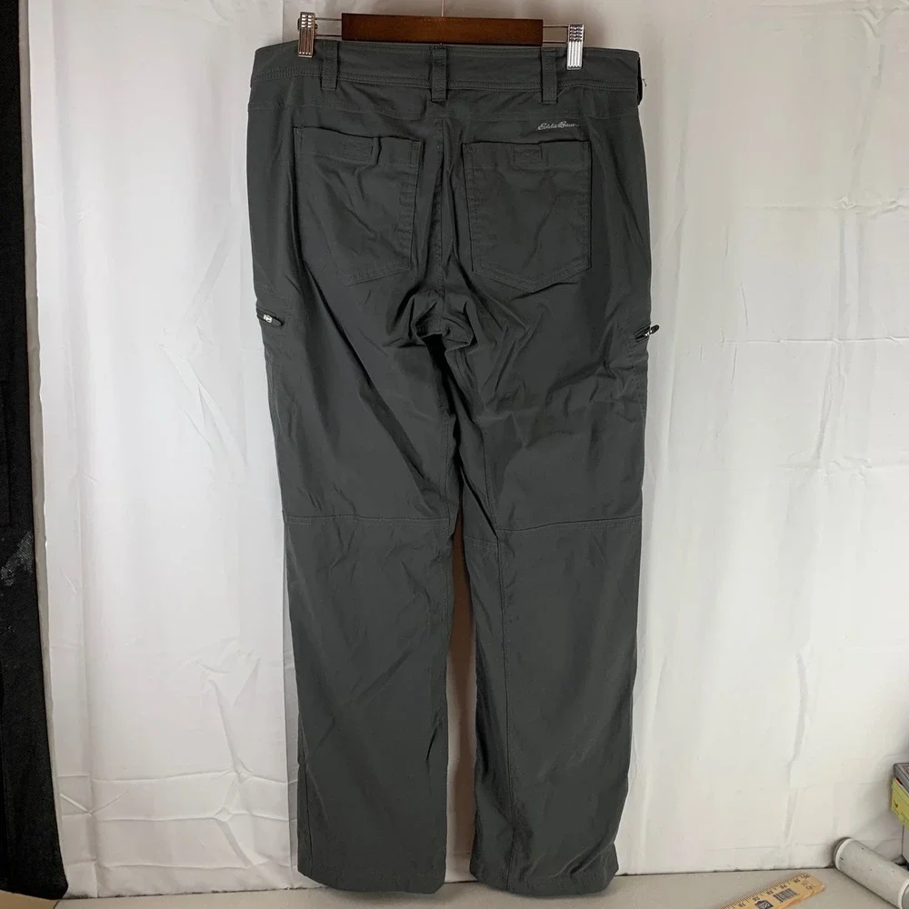 Eddie Bauer First Ascent Guide Pants Men 36x34 Gray Fleece Lined Hiking Trekking